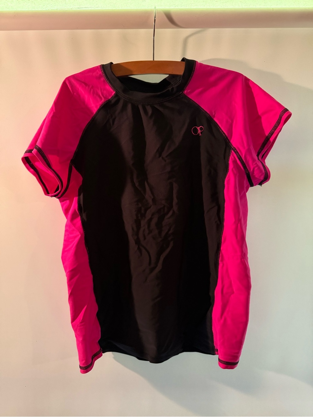 OP Black Rash Guard with Pink Accents